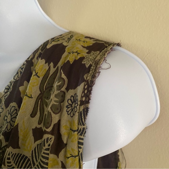 VIN Jane Ashley Woman Casual Lifestyle Size 1X Brown & Green Sleeveless Sundress - Picture 7 of 16